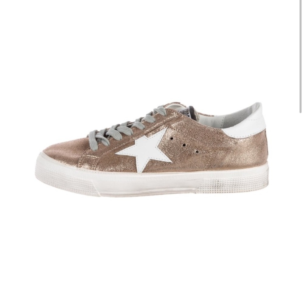 SOLD Golden Goose Gold May leather sneakers